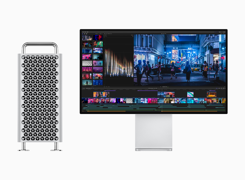 Apple Pro Display XDR und Apple Mac Pro.