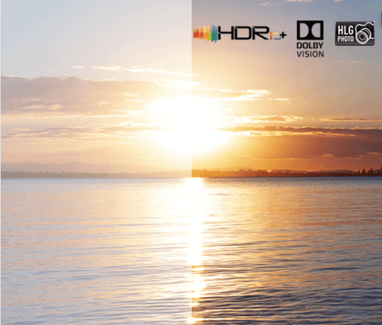 Bild mit und ohne HDR Optimierung - Alle Nennenswerten HDR Standards vorhanden